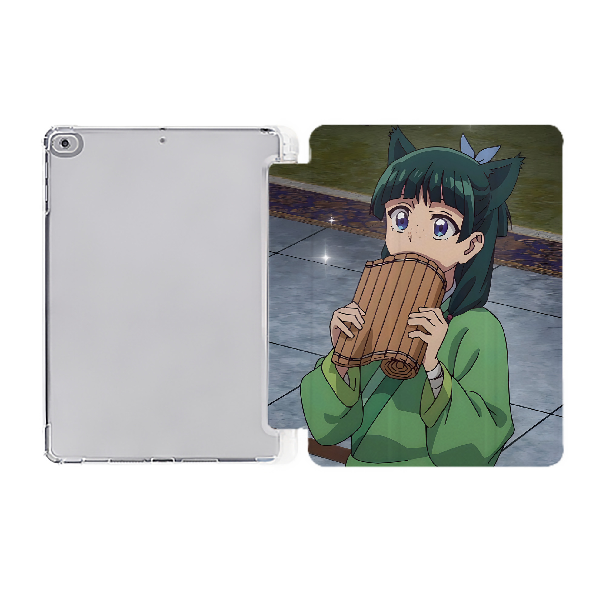 （画像用） 薬屋のひとりごと The Apothecary Diaries IPad ケース ペン収納付き 三つ折りスタンド PUレザー×シリコン 対応機種9.5/10.5/10.9インチ